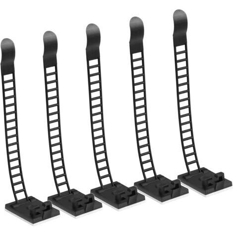 100 Pièces Clips de Câbles Adhésives Attaches de Câble Réglable Clips pour Cable Pinces de Câbles pour la Gestion des Fils (1/5)
