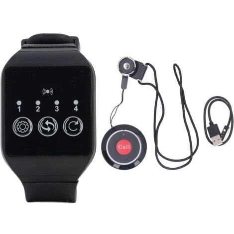 Système de Radiomessagerie de Restaurant, Système D'appel sans Fil 1 à 1, Montre étanche IPX7 et Système de Téléavertisseur à écran Tactile Téléavertisseur de Poignet DC5V Charge (1/5)