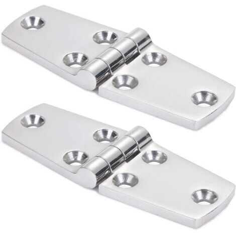 Marine Monture Charnières de Portes Acier Inoxydable Charnière inox de Bateau de Trappe Matériel À toute épreuve Charnière Marine de Bateau Plateforme Cabinet SUS316 38 mm x 102 mm 2pcs