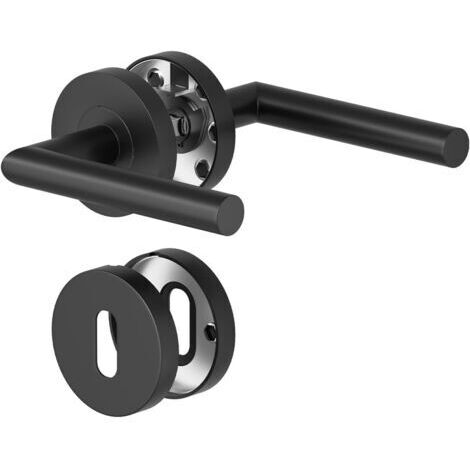 Poignées de porte intérieures BB Noir Poignées de portes carré poignée de porte 8mm (1/5)