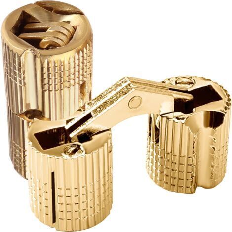 2 Pièces 16mm Charnière Invisible Laiton Tonneau, Charnière Laiton Caché Ouverture à 180° Angle, Charnières à Barillet Dissimulées, pour Boîtes à Cadeau Bijoux Bricolage (1/5)