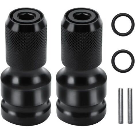 2 Pièces Adaptateur de Douille 1/2 Carré à 1/4 de Tige Hexagonale Convertisseur de Mandrin à Libération Rapide, pour Clé à Chocs Et à Cliquet (1/5)