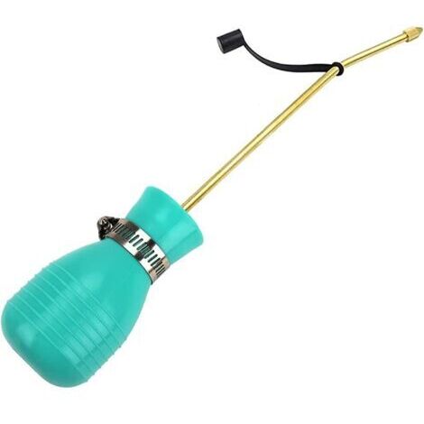 Pulvérisateur à poudre anti-parasites, grand bulbe de terre de diatomée - Long tube en cuivre - Applicateur de pesticide portable - Pour insectes et parasites - Vert (1/5)