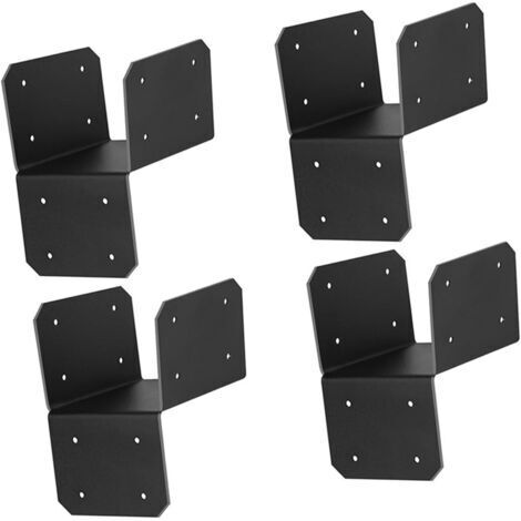 Lot de 4 connecteurs d'ancrage pour cadre en acier léger pour poteaux de maison en bois (1/5)