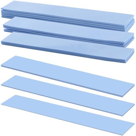 15 Pièces 120 x 20 mm Tampons Thermiques en Silicone avec Conductivité Thermique 6.0 W/mk, Chaque Épaisseur 0.5/1/ 1.5 mm Conducteurs Thermiques en Silicone Épais, pour SSD CPU GPU LED IC (1/5)