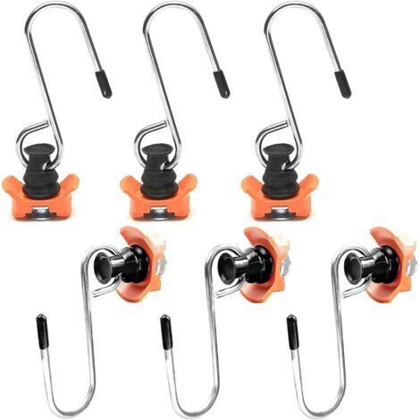 6 Pièces Crochet Aéro pour Rail, Rail Arrimage, avec Crochet pour Rail D'arrimage Aéronautique, pour Accrocher des Objets Jusqu'à 50 Kg, Anneau Arrimage (1/5)