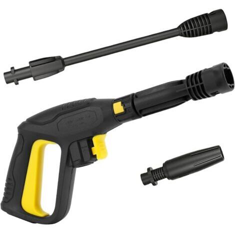 Pistolet Lance avec Buse Réglable, Pistolet de Remplacement et Lance de Nettoyage pour Karcher Nettoyeur Haute Pression avec Système de Raccord Rapide, 2100 PSI, Buse à Jet Réglable (1/5)