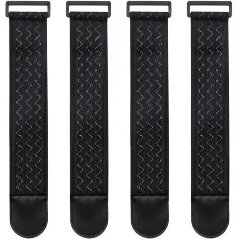 Sangle Elastique avec Silicone Antidérapant - Attache Cable Fermoir Réutilisable Polyvalents Organisateur Rangement pour des Rallonges Câbles Cordes Tuyaux D’arrosage Vélos Bagages, 4 Pièces
