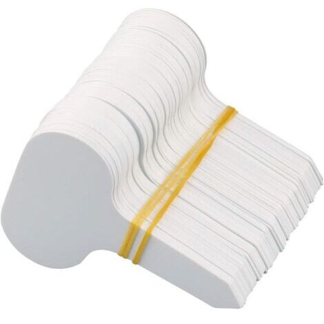 100 Pcs T-Type Plantes étiquettes Blanc étiquettes d'étiquettes de Jardin Marqueurs de Plantes en Plastique pour Herb 5 x 7 cm (1/5)