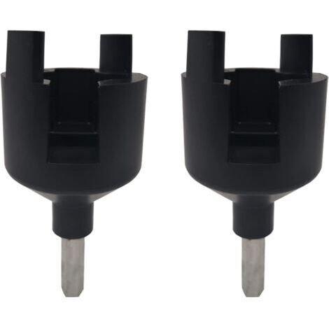 Cukol 2 Pièces Isolateur Cloture Electrique a Visser Mandrin de Perceuse, Rend Isolateur Plus Rapide Et Plus Facile à Installer Sans Vissage Manuel (noir) (1/5)