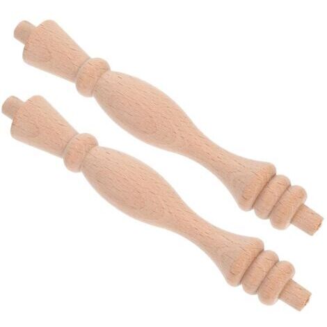 2 Pièces Balustres Bois Massif Lot de Design Colonne Romaine Décorative pour Escalier Intérieur Accessoires Décoration Bois Classiques pour Meubles et Artisanat de Remplacement (1/5)