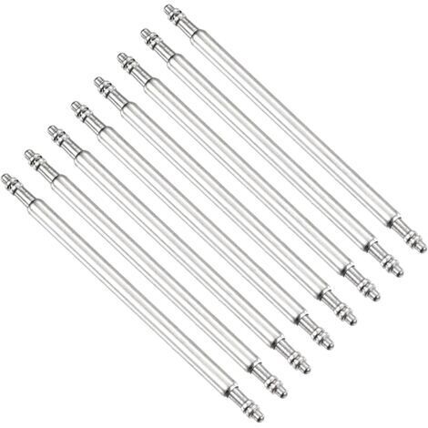 8Pcs 1.5 x 24mm Goupilles de Barre à Ressort de Montre, Acier Inoxydable Outil de Réparation de Barres à Ressort de Broches de Lien de Bracelet de Montre, Argenté (1/5)