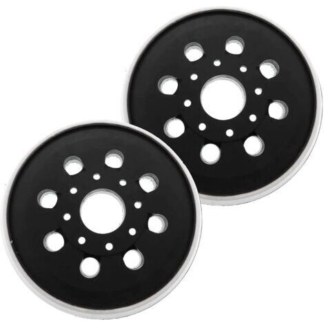 2 Pièces 125mm Plateau de Ponçage compatible Bosch PEX 220 A GEX 125-1 AE PEX 220 AE Accessoire d’outil de Ponçage Disque de Polissage de Ponçage avec Hook et Loop 8 Trous
