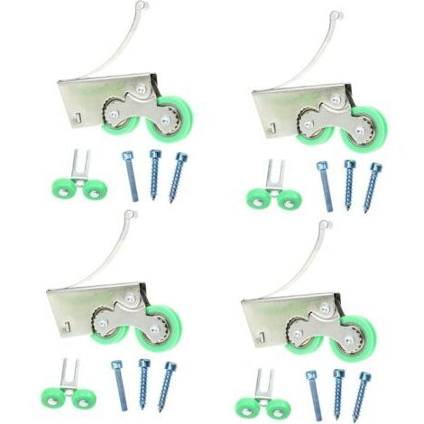 4 Sets Sliding Door Pulley Sliding Door Roller Door Track Roller Sliding Track Wheels Door Accessories Door Track System Door Wheel (1/5)