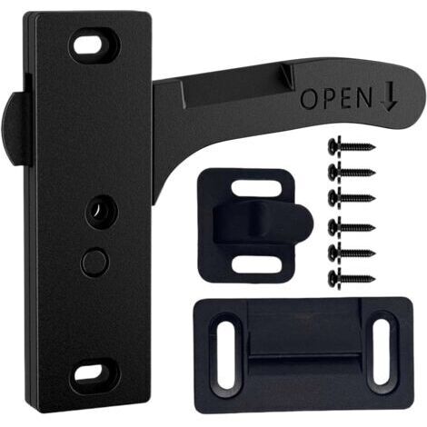 de Porte Moustiquaire pour Camping-Car en Aluminium,Kit De Réparation Universel En Métal Noir Pour Pièces Détachées,Serrure De Remplacement Pour Porte Moustiquaire De Caravane - Pour Passager In (1/5)