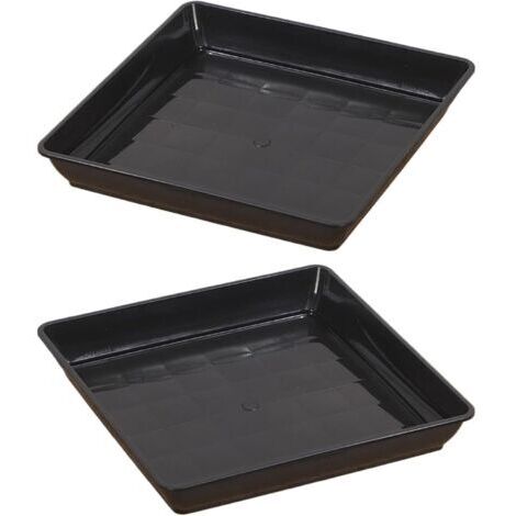 Soucoupe carrée pour, bac d'égouttement décoratif, Jardinage, pépinière, Serre, Rebord de fenêtre, Germination, Utilisation sur Balcon, 35 x 35 x 5,5 cm
