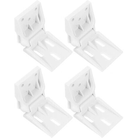 4pièces Lot De Charnières De Porte De Réfrigérateur Rechange Pour Portes De Congélateur Accessoires De Réparation Pour Réfrigérateurs De Camping Blanc (1/5)