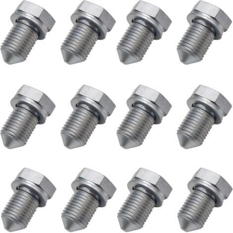 12 Pièces Bouchon de Vidange Voiture, M14x1,5 Bouchon Vidange Huile Moteur, Compatible avec VW N90813202 N90288901 (1/5)