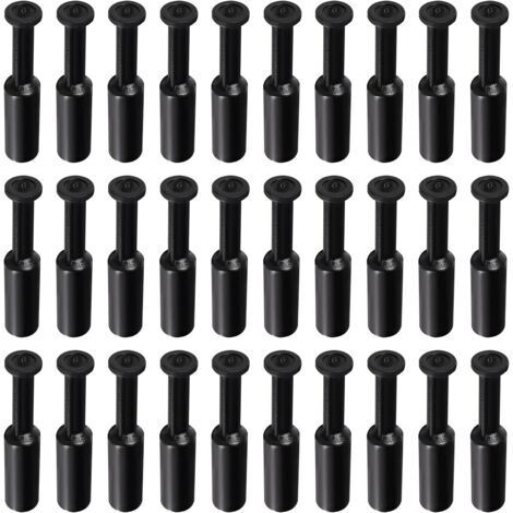 30 Pièces 6mm OD Obturation Pneumatique, Bouchons Raccords à Pousser, Lot de Bouchons d'obturation de Style Bouchon Pneumatique, pour Raccords de Raccordement de Tube de 6mm, Noir (1/5)