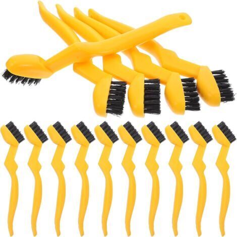 Lot de 30 Brosses Industrielles Miniatures en Nylon Jaune Brosse de Nettoyage pour Tuyaux Joints et Rainures Poignée Ergonomique Cuisine Salle de Bain et Barbecue Brosse de (1/5)
