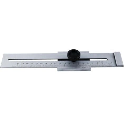Trusquin de Traçage Métal, 200mm Jauge de Marquage en Acier au Carbone, Outils de Mesure pour le Travail du Bois, Trusquin de Menuisier