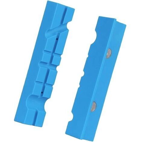 5 Inch Vise Jaw Cushions, 1 Pair Soft Jaws for Bench Vice, Universal, Multiple Grooves, Metal and Plastic Clamping