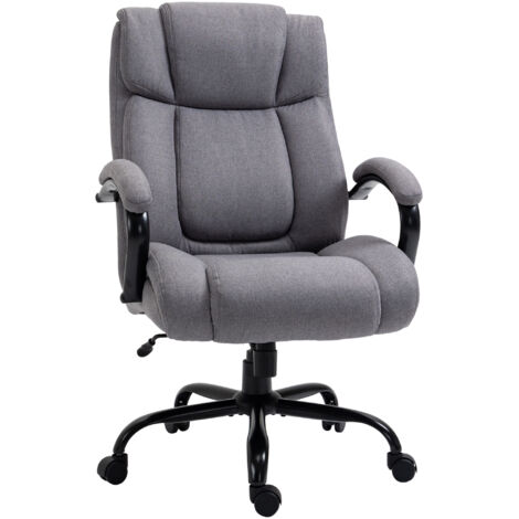 Chaise de bureau ergonomique réglable avec accoudoirs, tissu respirant, noir (1/5)