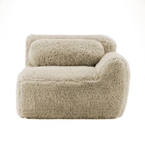 Canapé modulaire Aviana RSF en tissu peluche ultra-doux – kaki clair (1/5)