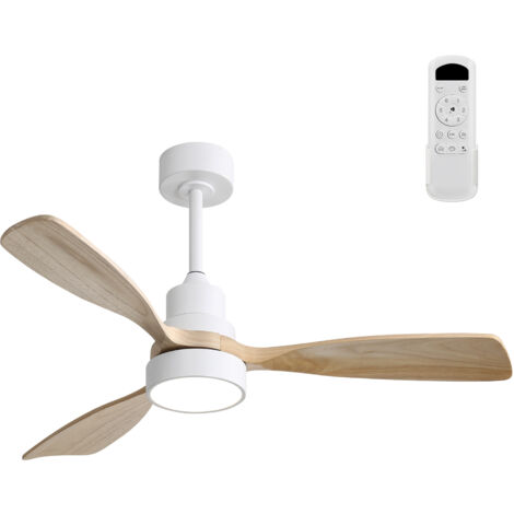 Deckenventilator mit Beleuchtung, 48 Zoll (122 cm) – 18-W-LED-Licht, dimmbar, 3 Farbtemperaturen, Memory-Funktion, umkehrbare Drehrichtung, Timer (1/4/8 Stunden) (1/5)