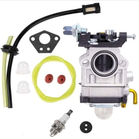 Kit de carburateur pour moteurs de débroussailleuses 52 cc, 49 cc et 43 cc – inclut bougie d’allumage et filtre à carburant (1/5)