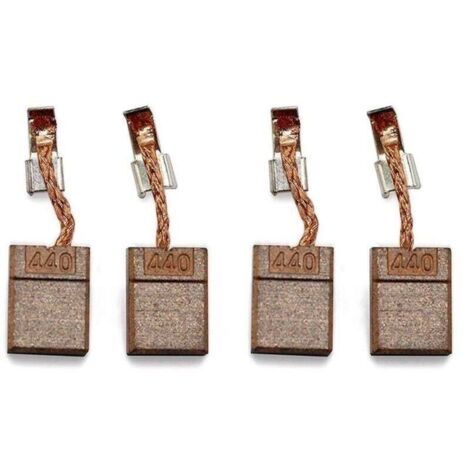 4 pièces charbons de carbone CB440 pour perceuses électriques (CB-440, DF458Z, DTD140, DTD146, DHP456, DHP458/482, DTW251, BHP451, BHP452) – Dimensions : 13 × 10 × 3 mm