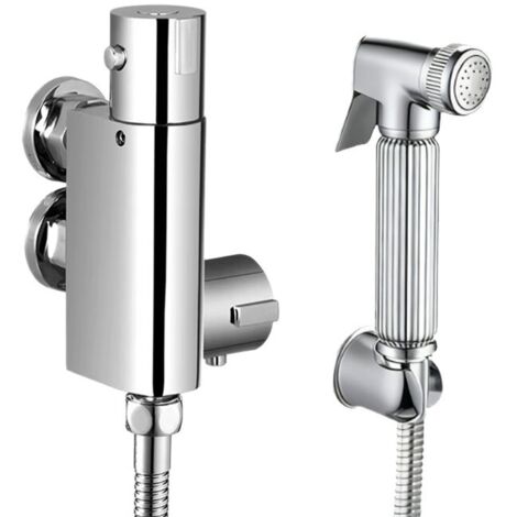 Douche bidet pressée pour toilettes, spray hygiène féminine, kit de pulvérisateur de siège de bain, système de pression pour salle de bains - Alovez (1/2)