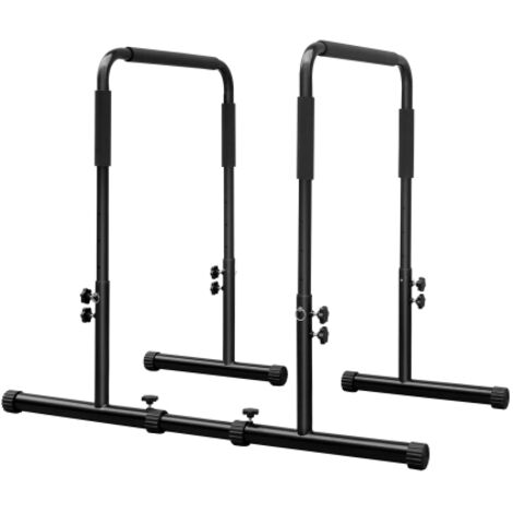Station d’entraînement réglable pour pompes, barres parallèles et parallettes robustes, supports stables pour pompes – idéal pour le fitness domestique, la calisthénie et le renforcement du haut du co (1/5)