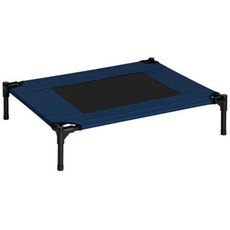 Litière pour chien et chat – Lit confortable extérieur/intérieur 76,2 x 61 x 18 cm avec cadre en acier et tissu Oxford 600D résistant – Couleur bleue (1/5)