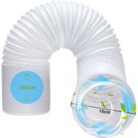 Tuyau de Climatiseur Portable, Tuyau Climatiseur Mobile avec Diamètre de 150mm/130mm, Tube Évacuation Climatiseur Mobile Tube de Climatisation, Extension de Tuyaus Climatisation (150mm, 2M)