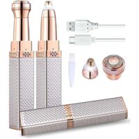 Epilateur Visage, 2 en 1 Electrique Epilateur Rasoir Visage Femme, Doux et Indolore Epilateur Visage pour Joues, Menton, Bras