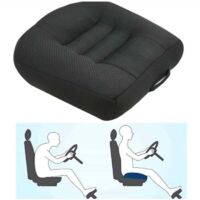 Coussin Voiture rehausseur, rehausseur voiture adulte, Coussin d'élévation de siège de Voiture pour Le soulagement et Le Confort avec Maille Respirante(noir)