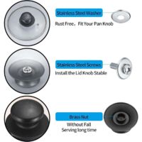 2 Boutons De Remplacement Pour Autocuiseur - Poignées Antidéflagrantes - Compatibles Avec Couvercles De Cocotte