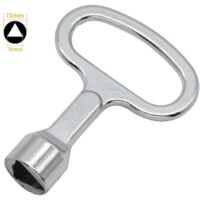 Triangle Poubelle Clé Poubelle Jaune Triangulaire Clef Triangle à Douille en Métal pour Compteur Gaz Ascenseurs Armoire Electriques Coffret