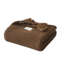 Manta de Punto para Sofá Colcha de Mesa Manta Nórdica Cálida y Suave con Flecos Hecha a Mano para Playa Picnic Todas Las Estaciones