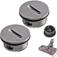 2 pièces Accessoires de rechange Embout de brosse à rouleau pour Dyson V6 / DC59 / DC62 / SV03 / SV073 d'aspirateur sans fil à entraînement direct Pièces de rechange