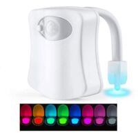 Lampe Toilette Veilleuse LED Détecteur - Mouvement Eclairage Lampe Toilette LED pour Salle de Bain/Seau d'aisances/toilettes/Cabinet/Lavabo/Cuvette Siège 8 Couleurs avec divers modèles de changement 7
