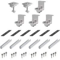 Fixation Panneau Solaire,Support Panneau Solaire,Kit de montage de panneaux solaires, accessoires de panneaux solaires pour centrale de toit-terrasse, montage de panneaux métalliques sur le toitdyk-al