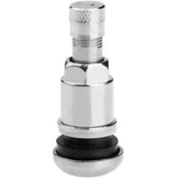 4 Piece Universal Tubeless Metal Wheel Valve 11.3 mm, Stainless Steel Valves with Dust Caps, Valve Stems for Car, Motorcycle, Truck, Bicycle, High Strength