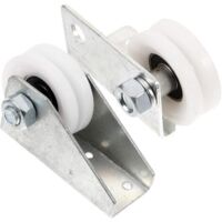 2pièces Roulettes De Porte Coulissante Acier Pour Et Meubles Accessoires Pour Panneaux Et Glissantes