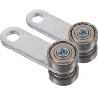 2 Pieces Double Bearing Lifting Pulley for Sliding Door Roller Heavy Duty Steel Screw Capacity Set for Sliding Door Rail