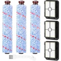 Accessoires pour aspirateur Bissell CrossWave 3 en 1 C3 Pro 3555N, 3 brosses multi-surfaces 1868 + 3 filtres 1866 pour aspirateur Bissell CrossWave 17132 2225N 2582N 25821 2519