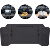 Foldable Laptop Work Table for Tesla Model 3 Model Y Multifunctional Carbon Fiber Tray Foldable Car Seat Filler Organizer