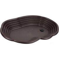 Plat d'eau Tortue avec Rampe et Plate-Forme, Bol d'alimentation pour Reptiles, Facile à changer l'eau, Intégrée l'aménagement paysager