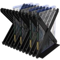 Geekria Discs Storage Box Rack Tower, Foldable PS5 Games Card Disk Storage Holder Disk Holder Stand Compatible with PS4/PS5/Nintendo Switch/Xbox Series/Xbox Noe/CD/DVD/Film Discs